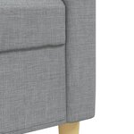 vidaXL Ensemble de canapés 3 Pièces avec repose-pied gris clair tissu