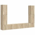 vidaXL Ensemble meuble TV 8 Pièces Chêne Sonoma Bois d'ingénierie