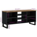 vidaXL Meuble TV 100x33x46 cm bois de manguier et d'ingénierie