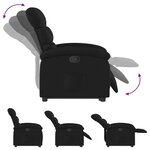 vidaXL Fauteuil inclinable noir tissu