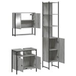 vidaXL Ensemble de meubles de salle de bain 3 Pièces Sonoma gris