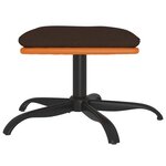 vidaXL Repose-pied Marron 60x60x36 cm Tissu et similicuir