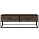 vidaXL Table basse chêne marron 100x50x35cm bois d'ingénierie et métal