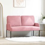vidaXL Canapés avec coussin 110cm Rose Contreplaqué