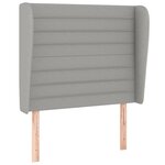 vidaXL Sommier à lattes de lit avec matelas Gris clair 100x200cm Tissu