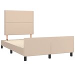 vidaXL Cadre de lit avec tête de lit Cappuccino 120x200 cm Similicuir