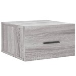 vidaXL Table de chevet murale sonoma gris 35x35x20 cm