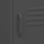 vidaXL Table de chevet Anthracite 35x35x51 cm Acier