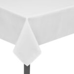 vidaXL Nappes de table 5 Pièces Blanc 130x130 cm