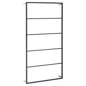 vidaXL Porte-serviette Noir 60x10x116 cm Acier