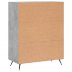 vidaXL Commode gris béton 69 5 x 34 x 90 cm bois d'ingénierie