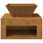 vidaXL Braise Rouillé 50 x 50 x 40 cm Acier Weather