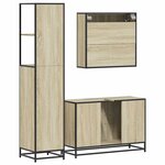 vidaXL Ensemble de meubles de salle de bain 3 Pièces chêne sonoma