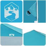 vidaXL Tente à abri Bleu 395 x 395 x 251 cm tissu