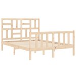 vidaXL Cadre de lit avec tête de lit 140x200 cm bois massif