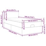 vidaXL Cadre de lit ottoman avec matelas noir 90x190 cm velours