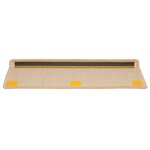 vidaXL Tapis d'escalier 20 pièces 65 x 21 x 4 cm Crème Bord rectangulaire