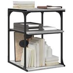 vidaXL Support d'imprimante à 3 niveaux sonoma gris 43x48x64 cm