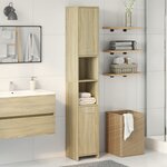 vidaXL Armoire de salle de bain Chêne sonoma 30x30x183 5 cm Aggloméré