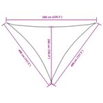 vidaXL Voile de parasol tissu oxford triangulaire 4x4x5 8 m crème