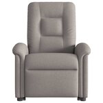 vidaXL Fauteuil inclinable électrique taupe tissu