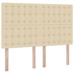 vidaXL Lit avec rangement et matelas Crème 140 x 200 cm Polyester