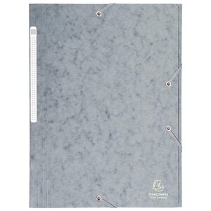 Chemise à élastiques Maxi capacity carte lustrée 425g - A4 - Gris EXACOMPTA