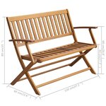 Vidaxl banc de jardin avec coussin 120 cm bois d'acacia massif
