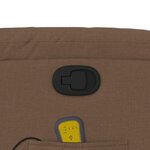 vidaXL Fauteuil de massage inclinable Marron Tissu