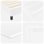 vidaXL Cadre de lit avec matelas Blanc 160 x 200 cm Faux cuir