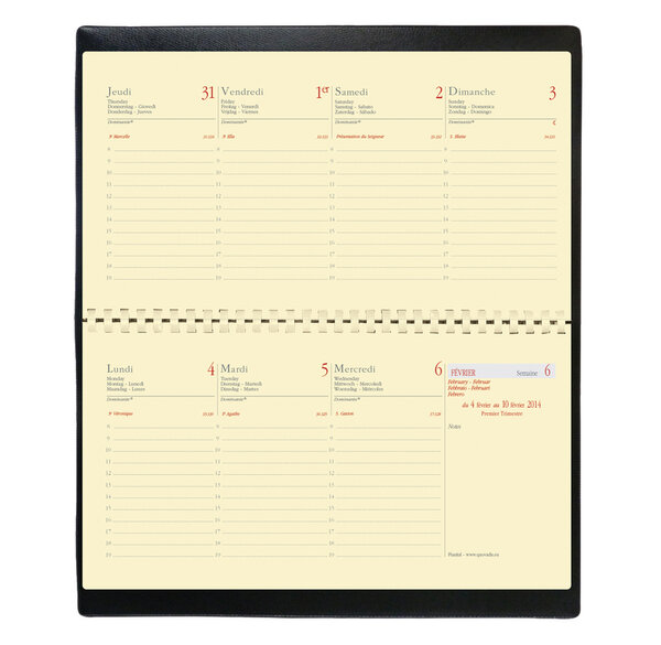 Recharge (Sans Couverture) Agenda Planital FR 8 8 x 17 cm Quovadis