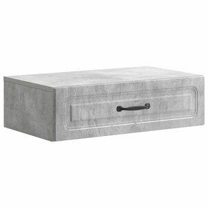 vidaXL Table d'appoint murale Gris béton 59 x 34 5 x 17 cm