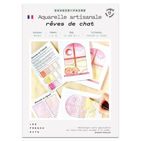 Coffret Aquarelle débutant - Chat