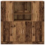 vidaXL Ensemble d'armoires de cuisine 3 Pièces vieux bois