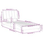 vidaXL Cadre de lit sans matelas Hanko noir 80x200 cm velours