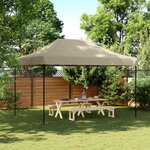 vidaXL Tente de fête Taupe 279 x 410 x 315 cm Tissu Oxford