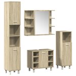 vidaXL Ensemble de meubles de salle de bain 4 Pièces chêne sonoma