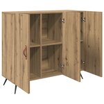 vidaXL Buffet Marron 90 x 34 x 80 cm Bois d'ingénierie