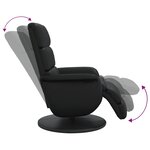 vidaXL Fauteuil inclinable avec repose-pieds noir similicuir