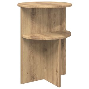 vidaXL Table d'appoint Chêne artisanal Ø 39 5 x 55 cm