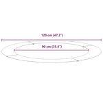 vidaXL adapté pour anneaux d'arbre plats 5 Pièces Argent Ø90 / 120 cm