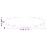 vidaXL Plateau de table Noir 70 x 70 x 1 5 cm Bois d'ingénierie