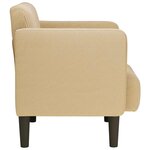 vidaXL Canapé-chaise accoudoirs gris-vert 54 cm tissu velours côtelé