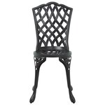 vidaXL Ensemble de salle à manger pour jardin 7 Pièces Noir Aluminium