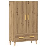 vidaXL Buffet chêne artisanal 70x31x115 cm bois d'ingénierie