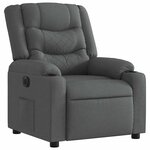 vidaXL Fauteuil inclinable électrique Gris foncé Tissu