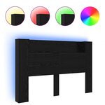 vidaXL Cabinet de Tête de Lit Chêne noir Bois d'ingénierie