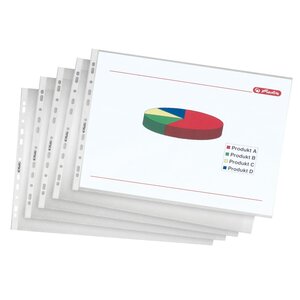 Sachet de 10 Pochettes Perforées Format A3 à l'italienne 80 mic Grainée HERLITZ