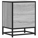 vidaXL Tables de chevet 2 Pièces sonoma gris bois d'ingénierie et métal