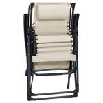 Vidaxl chaises pliables de terrasse 2 pièces textilène crème